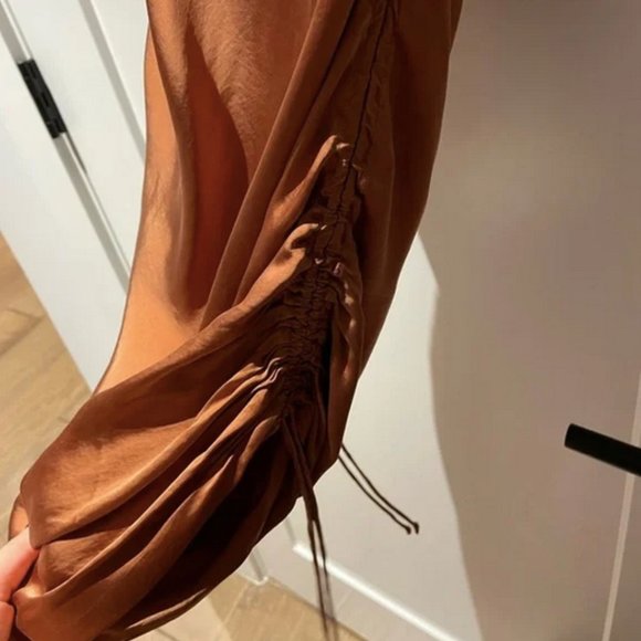 Aritzia Wilfred Only Ruched Slip Dress NWOT - Picture 6 of 6
